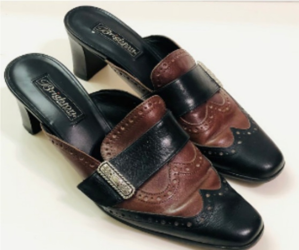 Vintage Brighton Thames Italian Leather Mules-Size 6 1/2